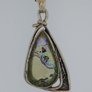 Sterling Silver Roman Glass One of a Kind Bailar